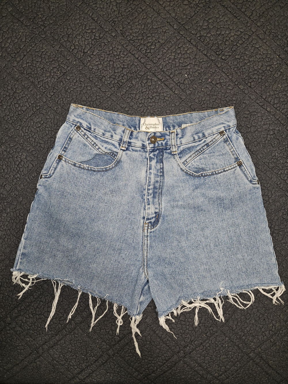 VTG 90s Christopher & Banks High Waisted Denim Cutoff Shorts Jorts Size 12